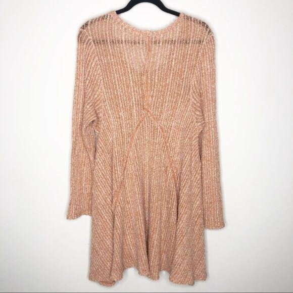 Basil Lola Ribbed knit Asymmetrical High Low Boho Slouchy Sweater Dress Tunic - Picture 2 of 8